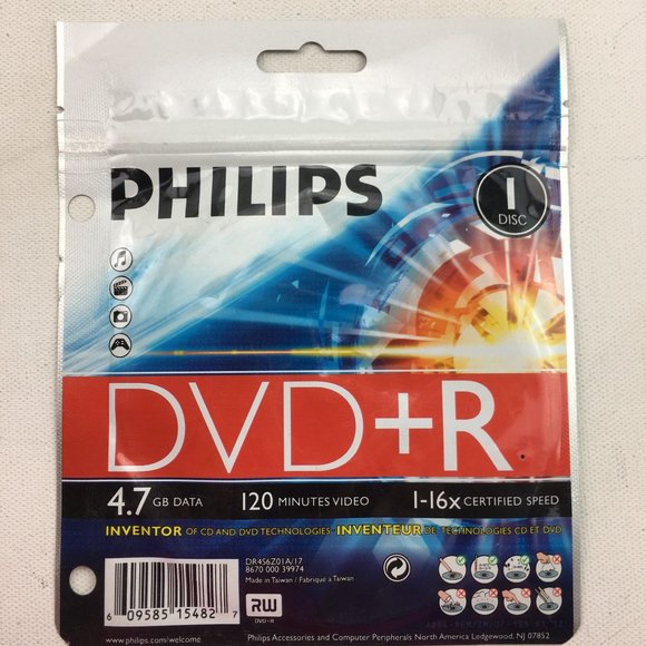 Philips DVD+R Set Of 4 120 Minutes Blank Discs 4.7GB - Picture 3 of 3